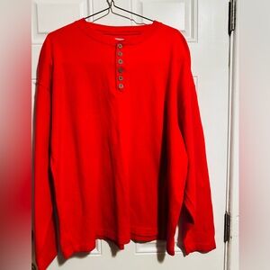 Menโs Long Sleeve Red Ribbed Short XXL Vintage Marlboro